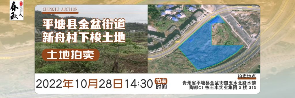 【10月28日】貴州省平塘縣金盆街道新舟村下梭土地一宗拍賣(mài)公告